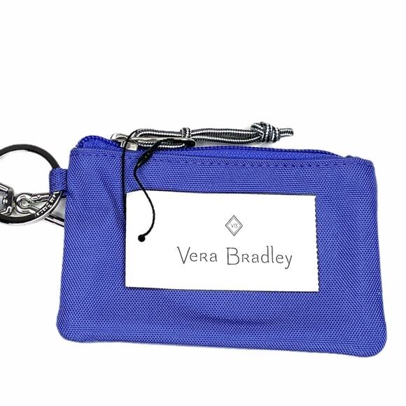 Vera Bradley Wisteria Zip ID and Lanyard Purple - Picture 5 of 6